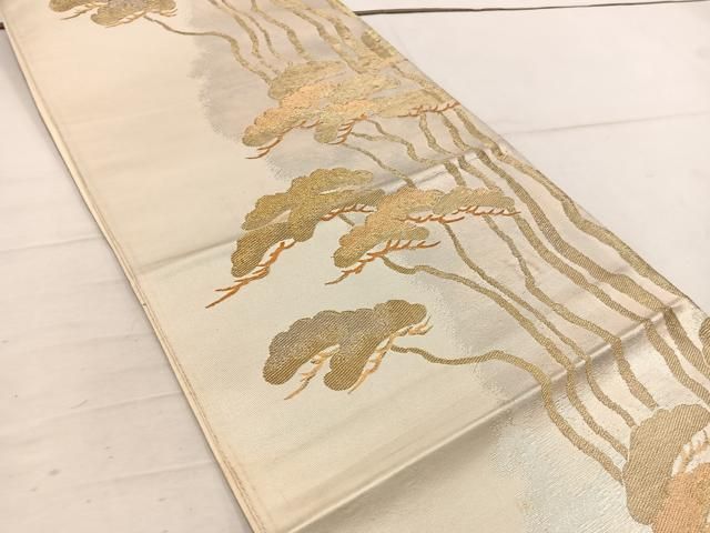 平和屋着物◎西陣 六通柄袋帯 松 金糸 正絹 逸品 BAAW1174mz - メルカリ