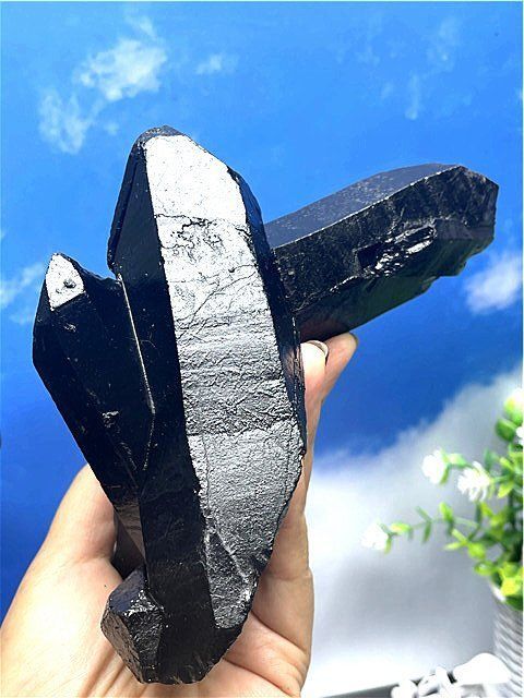 AAA級【魔除け】◇天然モリオン(黒水晶）クラスターB88C6/137C21A