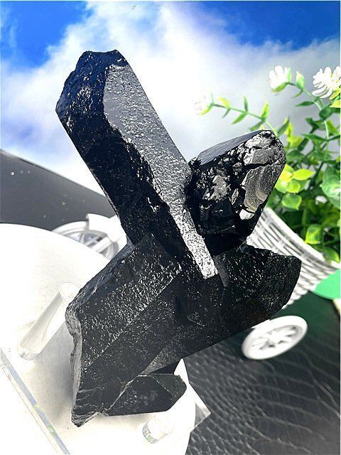 AAA級【魔除け】◇天然モリオン(黒水晶）クラスターB88C6/137C21A