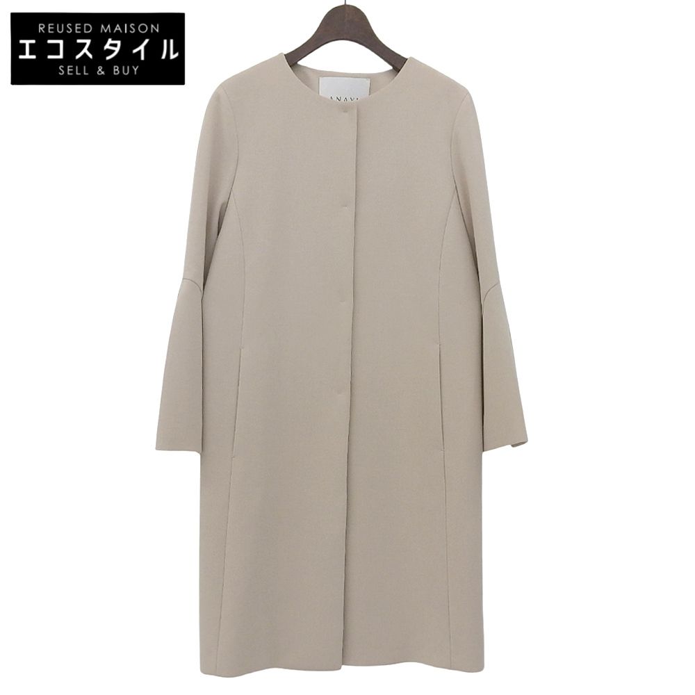 ANAYI アナイ 美品 ダブルクロスフレアスリーブコート レディース 