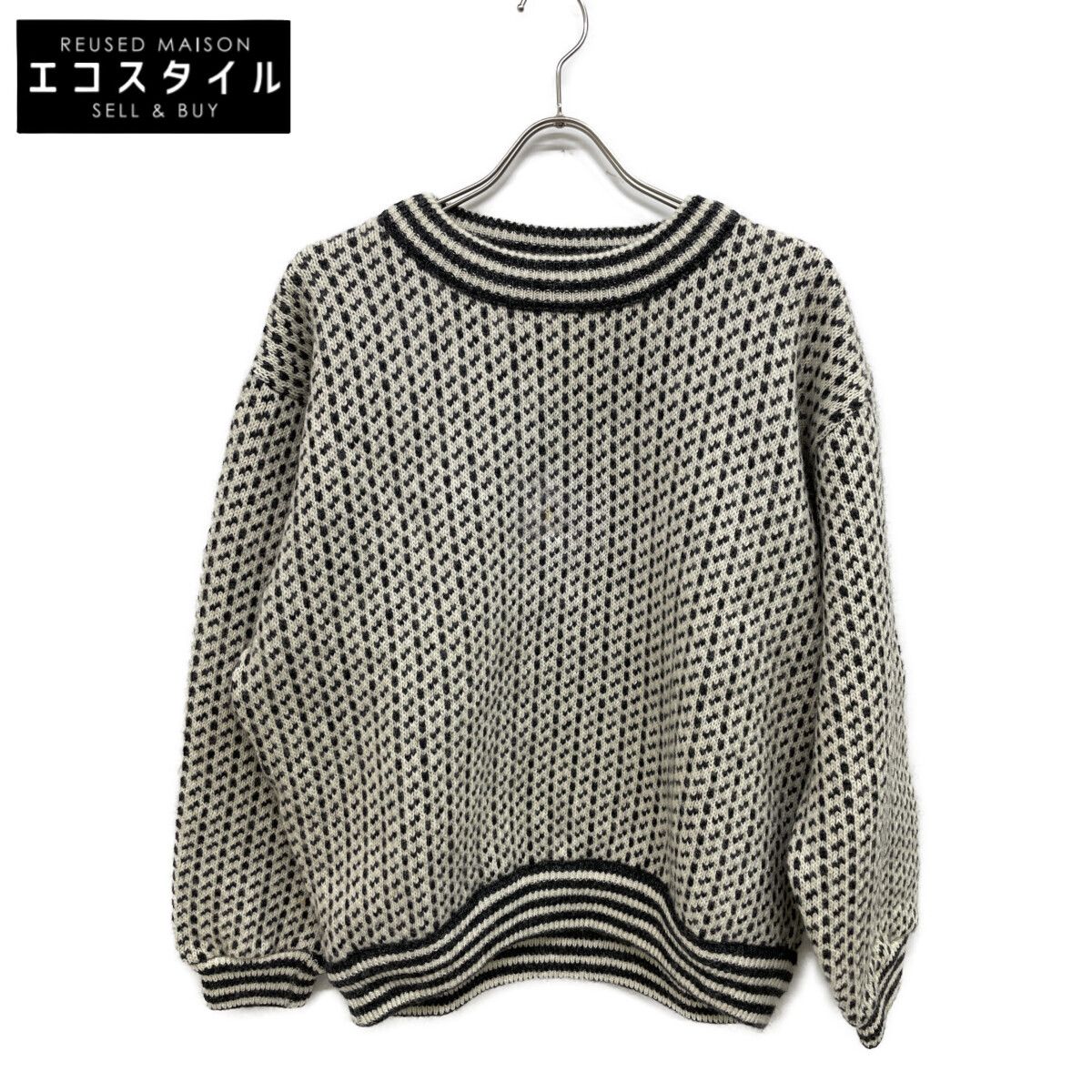 LLBean エルエルビーン 80 s ｱｲﾎﾞﾘｰ ﾊﾞｰｽﾞｱｲﾌﾟﾙｵｰﾊﾞｰﾆｯﾄ L