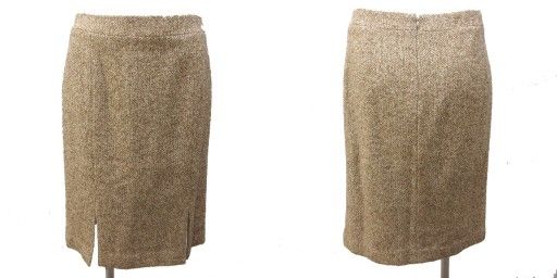 ハロッズ ツイード セットアップ スカートスーツ ウール混 日本製 ブラウン ハロッズ ツイード セットアップ スカートスーツ ウール混 日本製 ブラウン