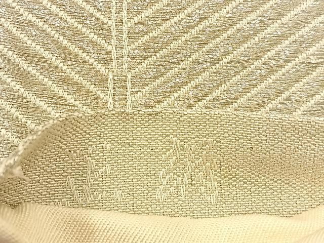 平和屋着物◎六通柄袋帯 菱松葉菊文 銀糸 正絹 逸品 未使用 BAAW0160hj