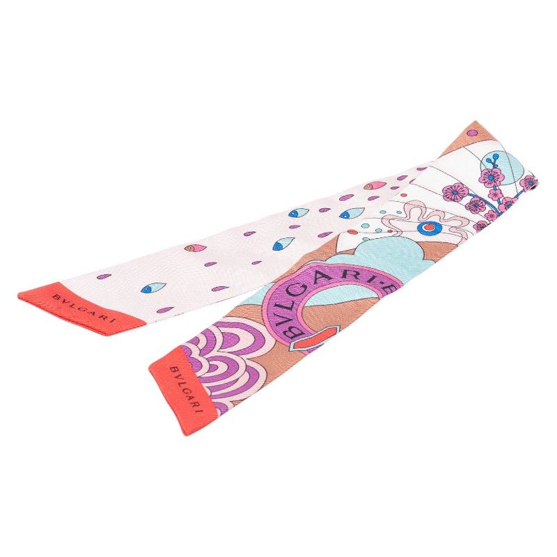 ブルガリ セルペンティ ロゴ ピンク マルチ シルク レディース BVLGARI 1 0244918
