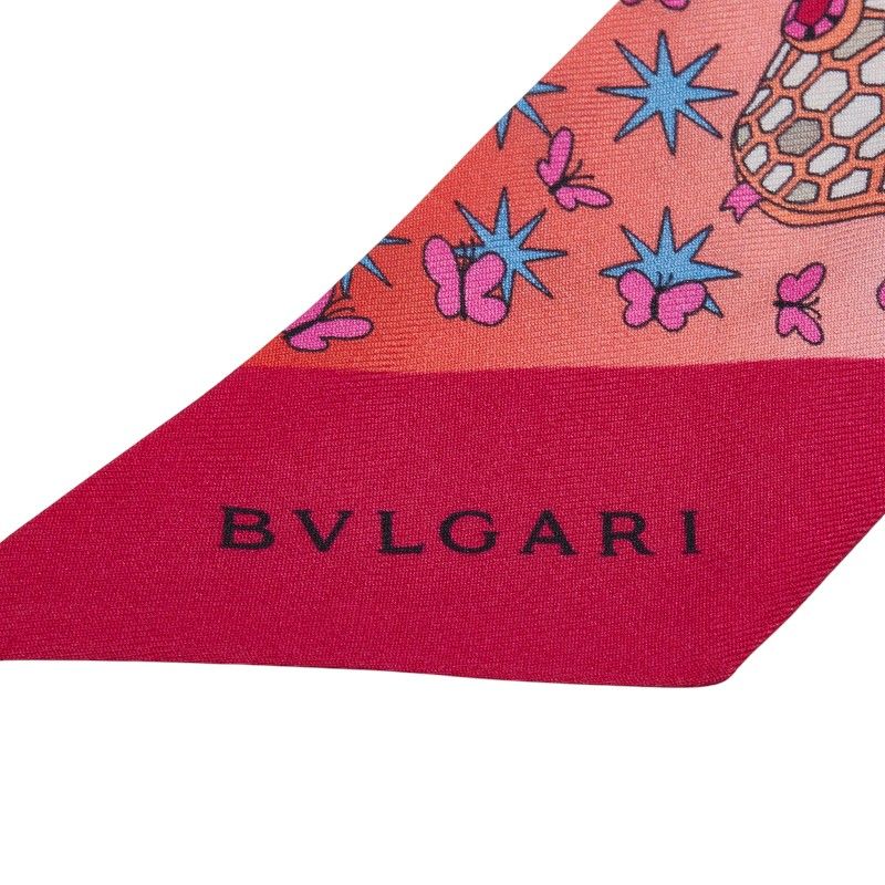 ブルガリ ツイリー セルペンティ ピンク マルチ シルク レディース BVLGARI 1-0244919