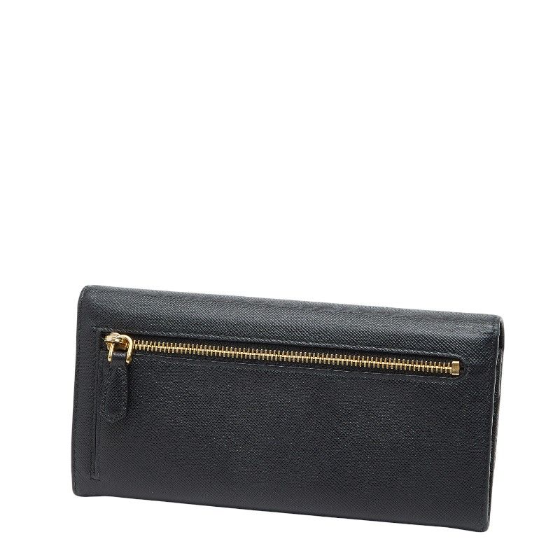 プラダ ロゴ 1 M 1132 ブラック ピンク サフィアーノレザー レディース PRADA 1-0245195