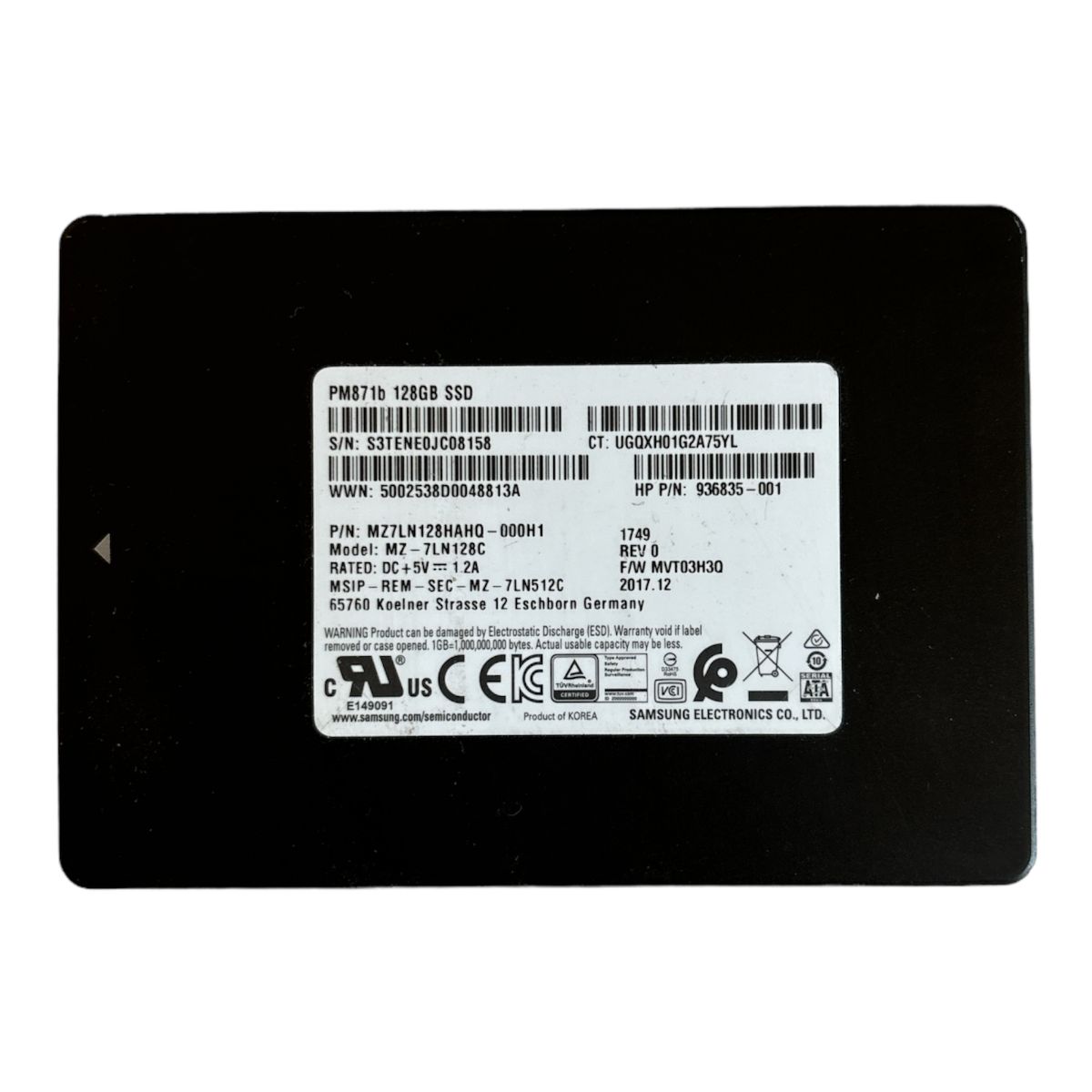 超激得，限定セール 【90日保証/再生品】Samsung PM871b 128GB 2.5 SATA III SSD MZ7LN128HAHQ-000H1 内蔵型ハードディスクドライブ
