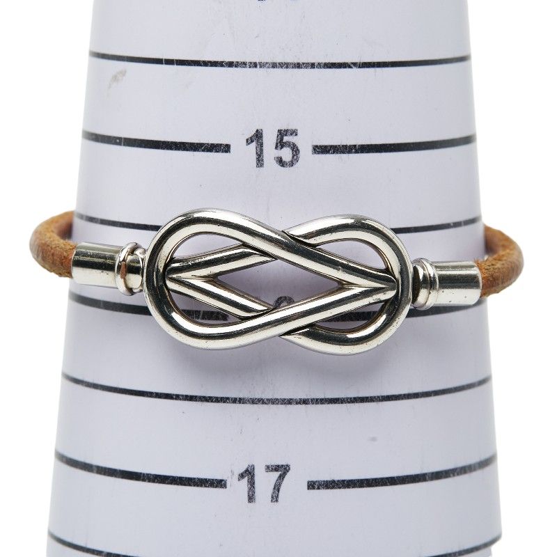  エルメス アタメ シルバー ブラウン メタル レザー レディース HERMES 1-0246305 その他 アクセサリー