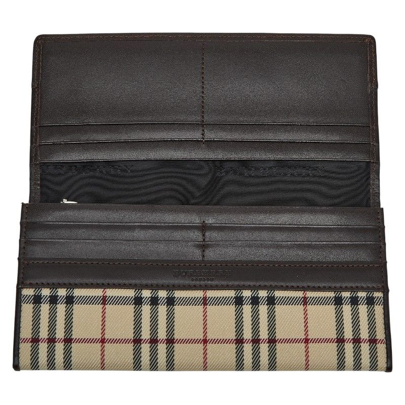 バーバリー ノバチェック ベージュ ブラウン ナイロン レザー