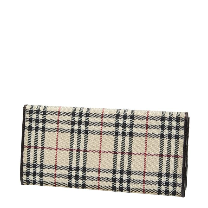 バーバリー ノバチェック ベージュ ブラウン ナイロン レザー レディース 1-0246334