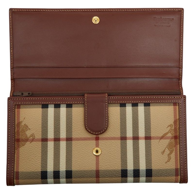 バーバリー ノバチェック シャドーホース ベージュ ブラウン PVC