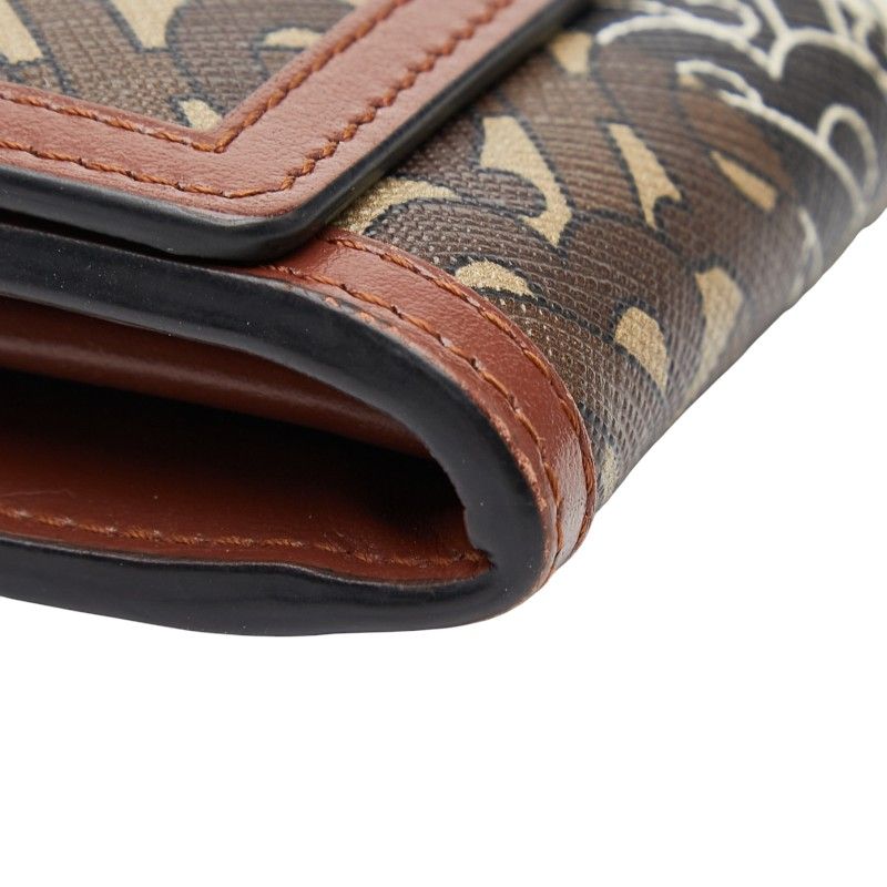  バーバリー TBモノグラム ブラウン ブラック PVC レザー レディース 244-46570 長財布 小物