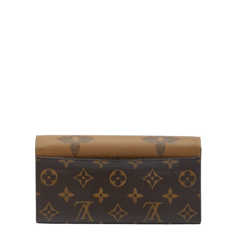 ルイ ヴィトン モノグラム ジャイアント リバース ポルトフォイユ サラ M 80726 ブラウン PVC レザー レディース LOUIS VUITTON 1-0246699