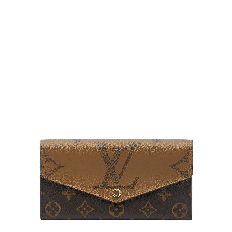 ルイ ヴィトン モノグラム ジャイアント リバース ポルトフォイユ サラ M 80726 ブラウン PVC レザー レディース LOUIS VUITTON 1 0246699