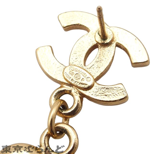 シャネル CHANEL ピアス ゴールド メタル ハート ココマーク ライン