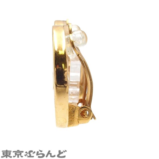 シャネル CHANEL イヤリング ゴールド メタル ラウンド ココマーク ヴィンテージ コスチュームジュエリー 97 A レディース