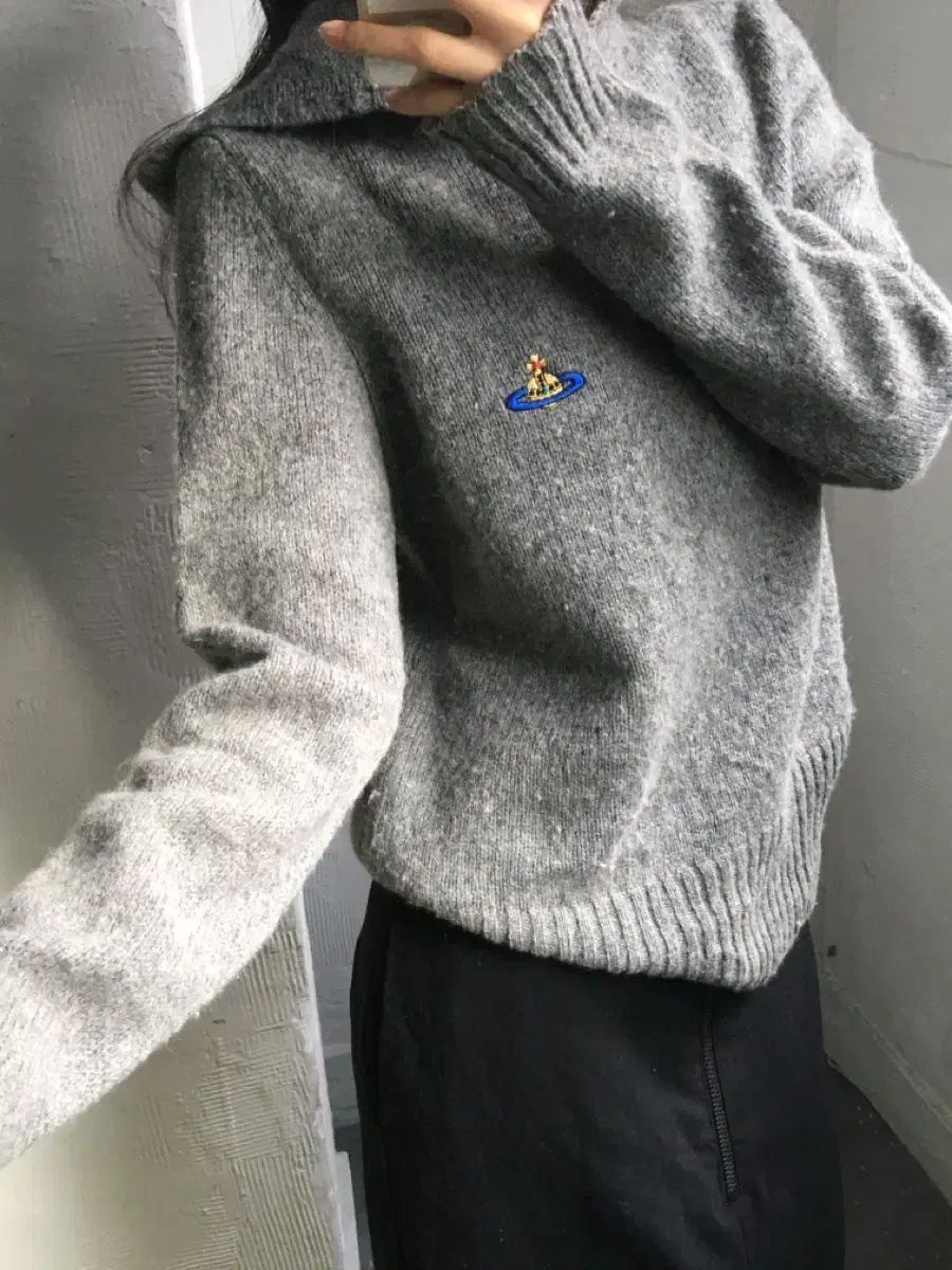 Vivienne Westwood ヴィヴィアン ウエストウッド 90 s グレー ニット フード