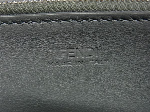 FENDI フェンディ 財布 セレリア ピーカブー 8 M 0427 ライトグリーン レザー レディース 二つ折り 長財布 シルバー金具