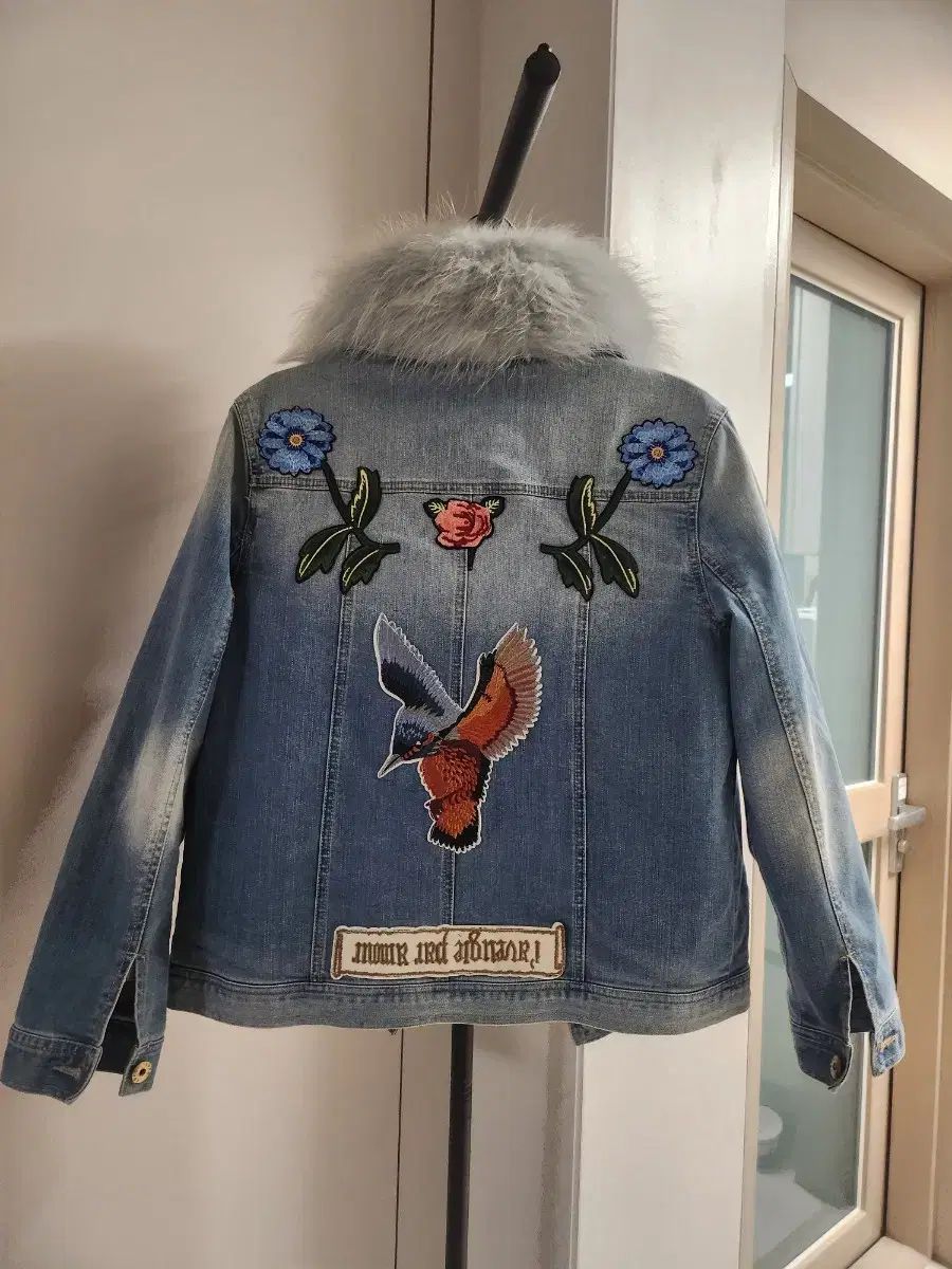 デニムジャケット 天然ファーライニング - ファーKARA取り外し型アウター