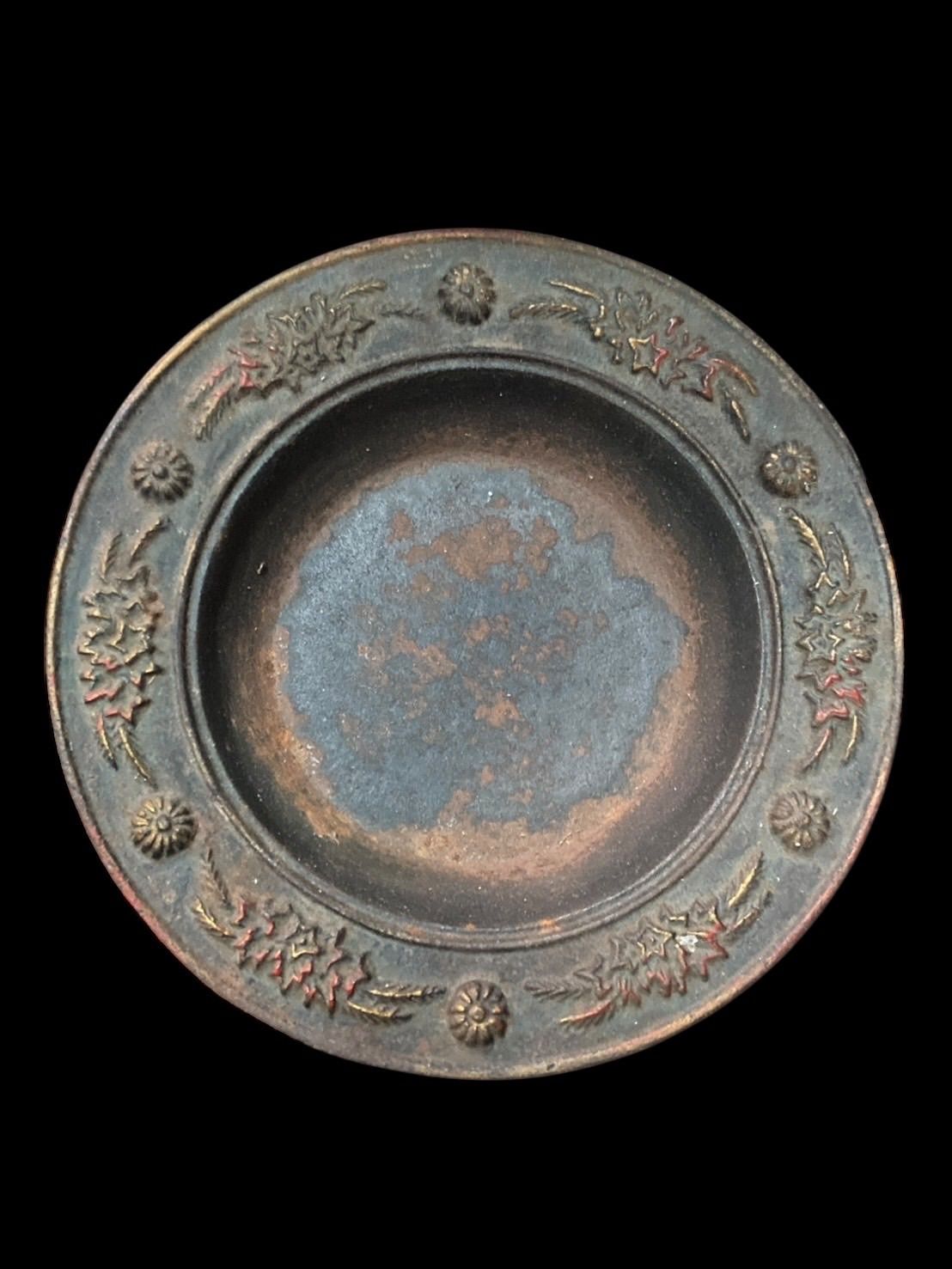 鋳物 御所車灰皿 金属製 灰皿 御所車 車輪 昭和 レトロ 日本 鋳鉄製品