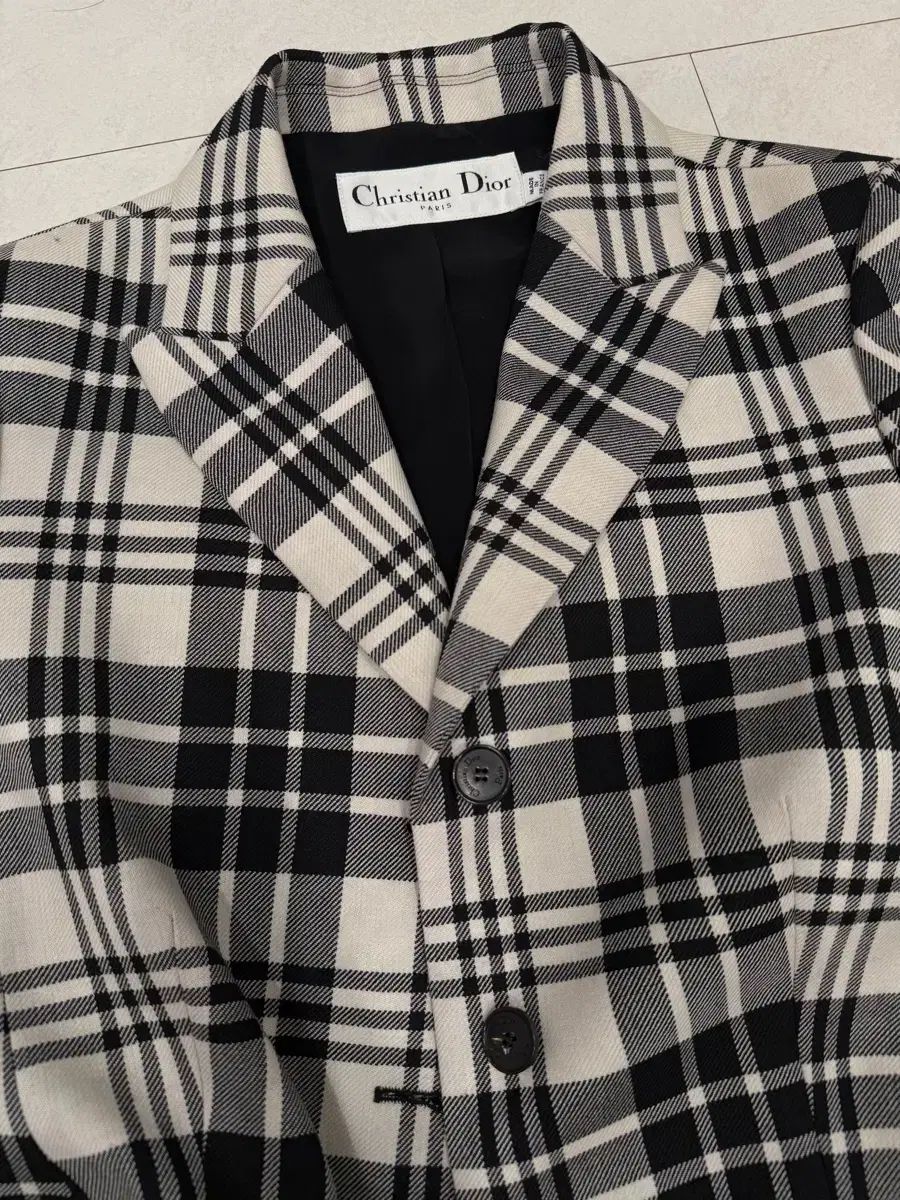 正規品 DIOR ディオール チェック ウール ジャケット 36 - メルカリ
