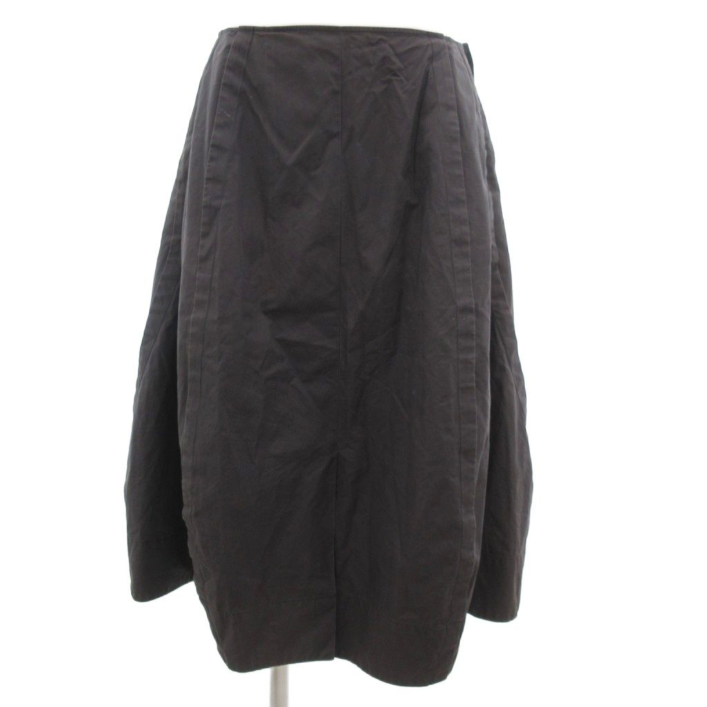 ジルサンダー JIL SANDER フレアスカート ひざ丈 タック 32