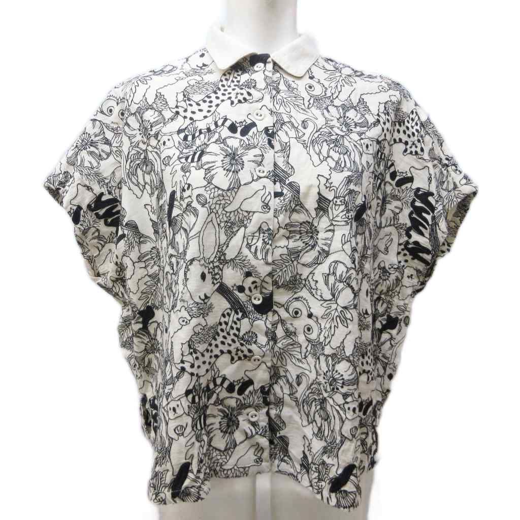 マーブルシュッド marble SUD オーバー チュニックブラウス 刺繡 花柄