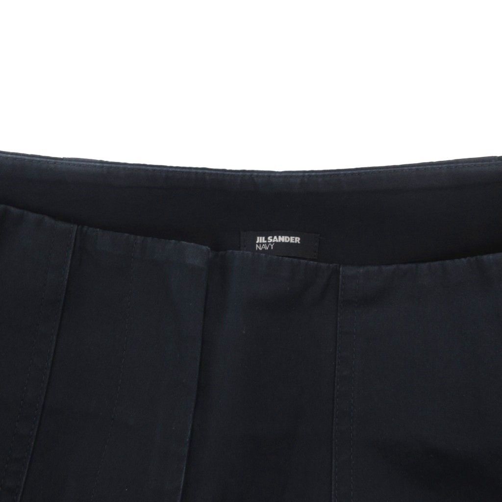 ジルサンダー JIL SANDER NAVY クロップドパンツ ワイドパンツ パッチ
