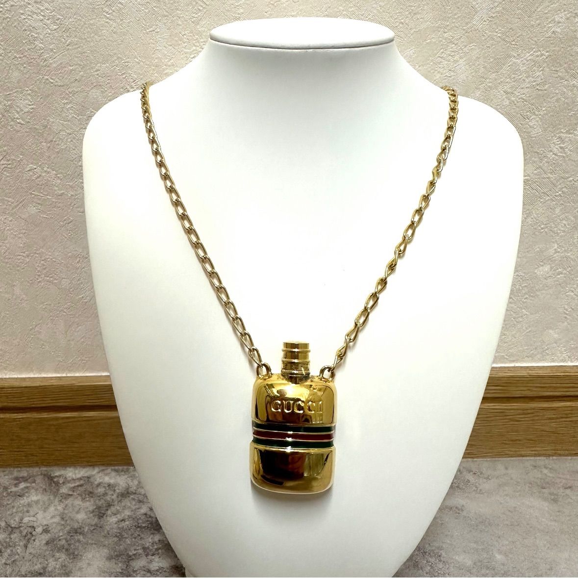 GUCCI グッチ　シェリーライン　ボトルネックレス　ヴィンテージ　チェーン 美品 オールドグッチ ☆ ヴィンテージ シェリーライン ネックレス