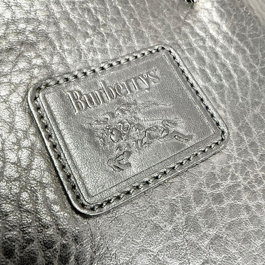 Burberrys バーバリーズ ロゴレザービジネスバッグ シボ革ブリーフ