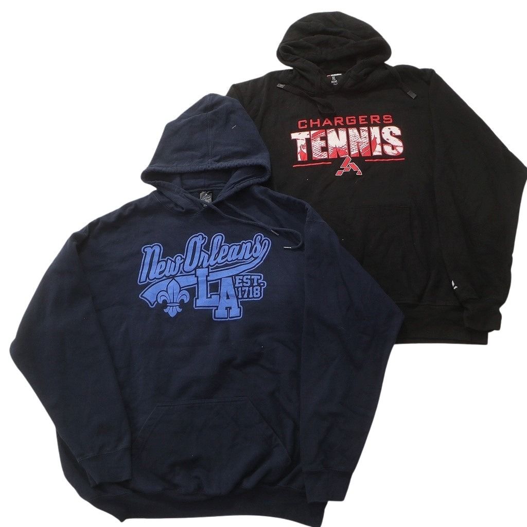 古着卸 まとめ売り カラー パーカー スウェット 8枚セット (メンズ XL