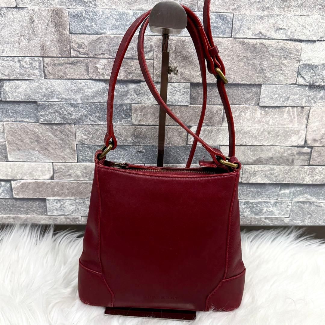 Burberry バーバリー レザーショルダーバッグ ノバチェックバック 革鞄