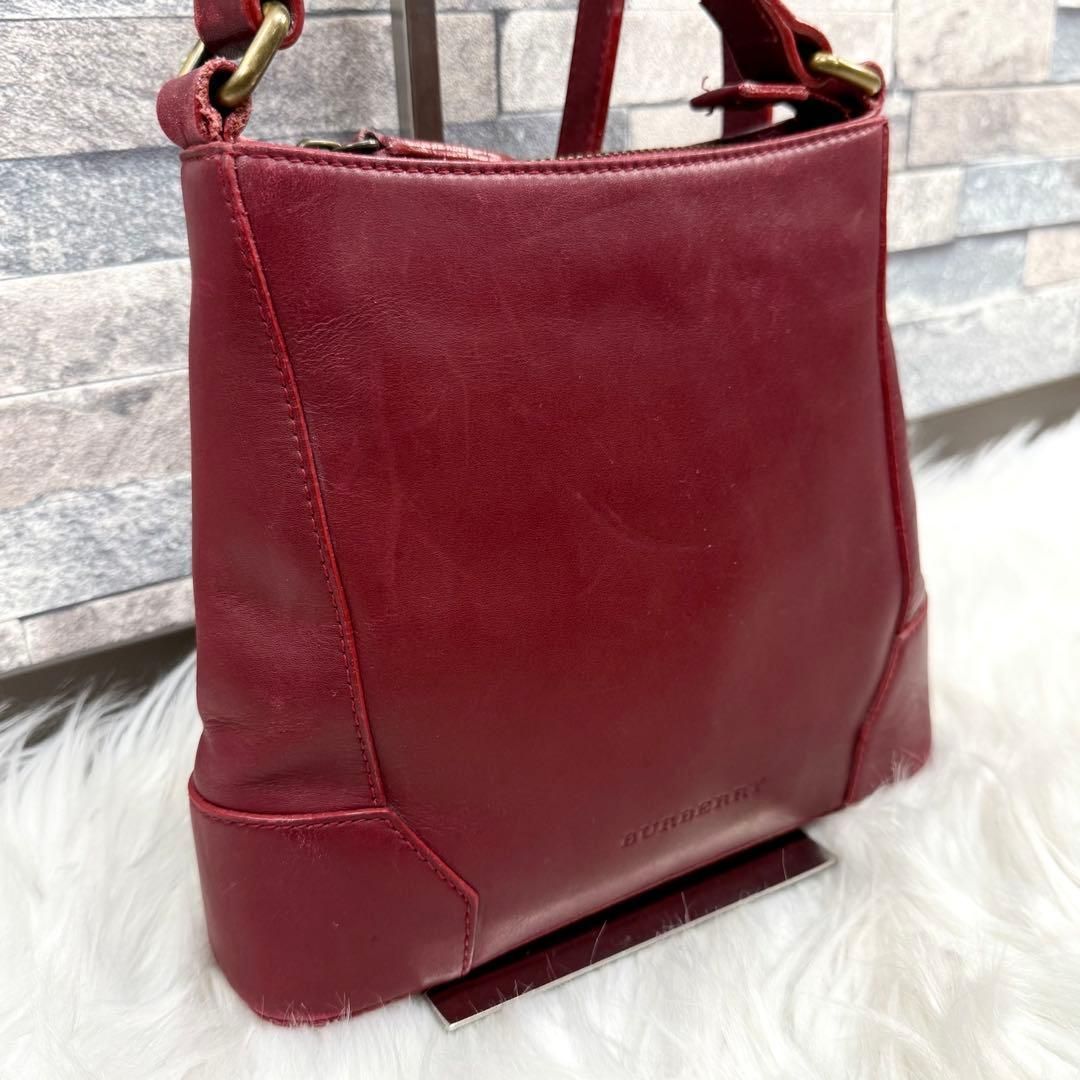 Burberry バーバリー レザーショルダーバッグ ノバチェックバック 革鞄