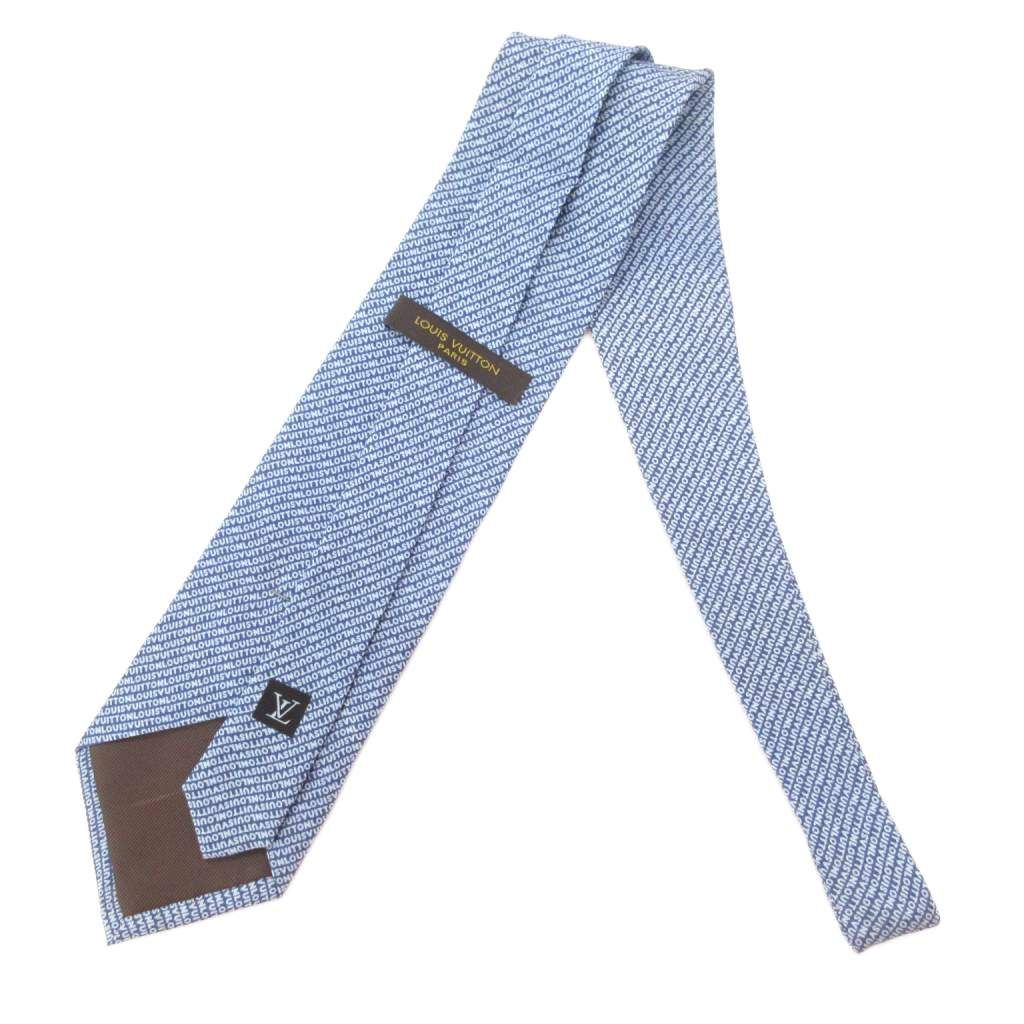 ルイヴィトン LOUIS VUITTON ネクタイ レギュラータイ ロゴ 総柄 絹