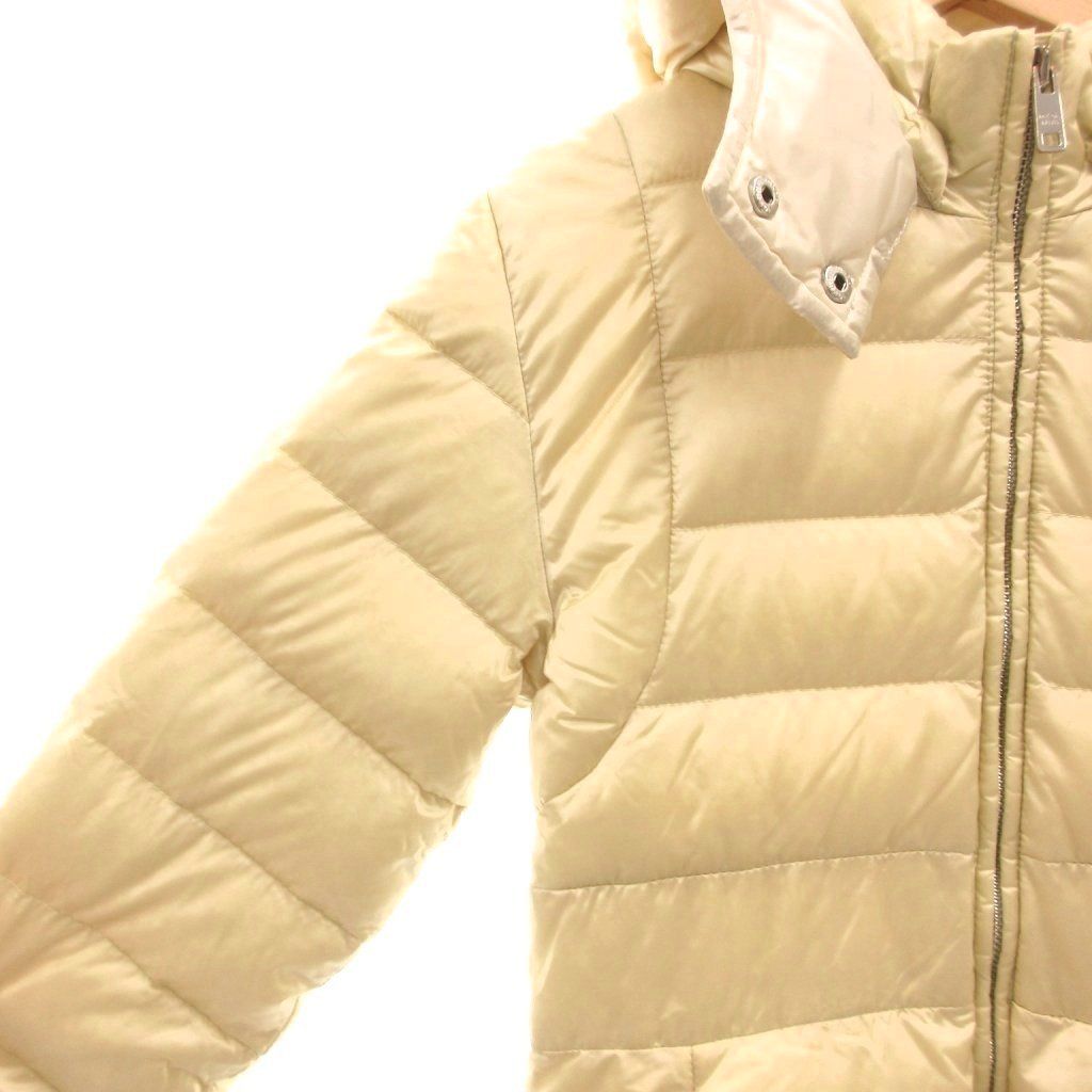  プラダ PRADA ダウンコート ロングダウン 三角ロゴプレート Aラインシルエット 10 白 ホワイト YJ その他 ジャケット ブルゾン