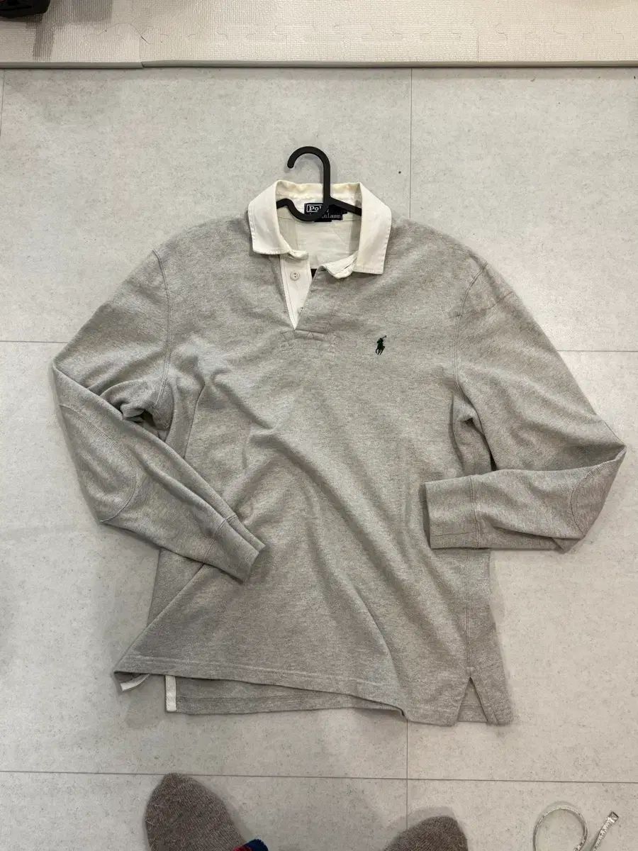 ポロ ラグビーシャツ グレー 100