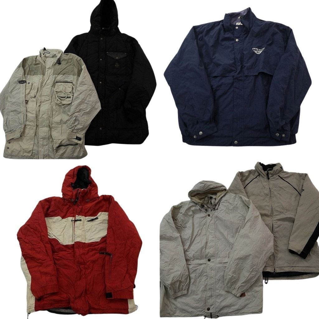 古着卸 ジャケット MIX セット メンズ L バイ フーディー スタンド 比翼 古着 ND 1193
