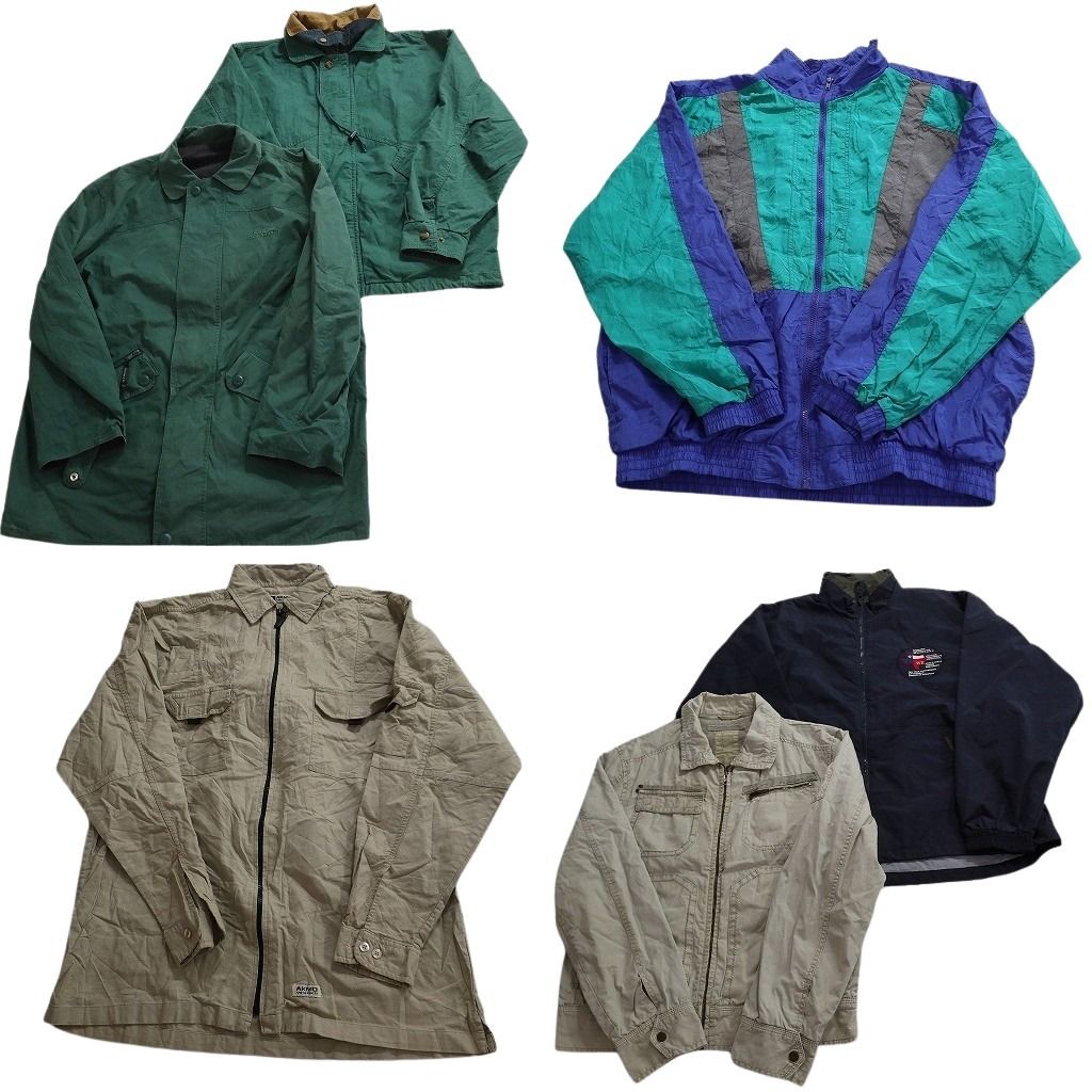 古着卸 ジャケット MIX セット メンズ L ステン ブルゾン ナイロン マルチ 古着 ND 1238