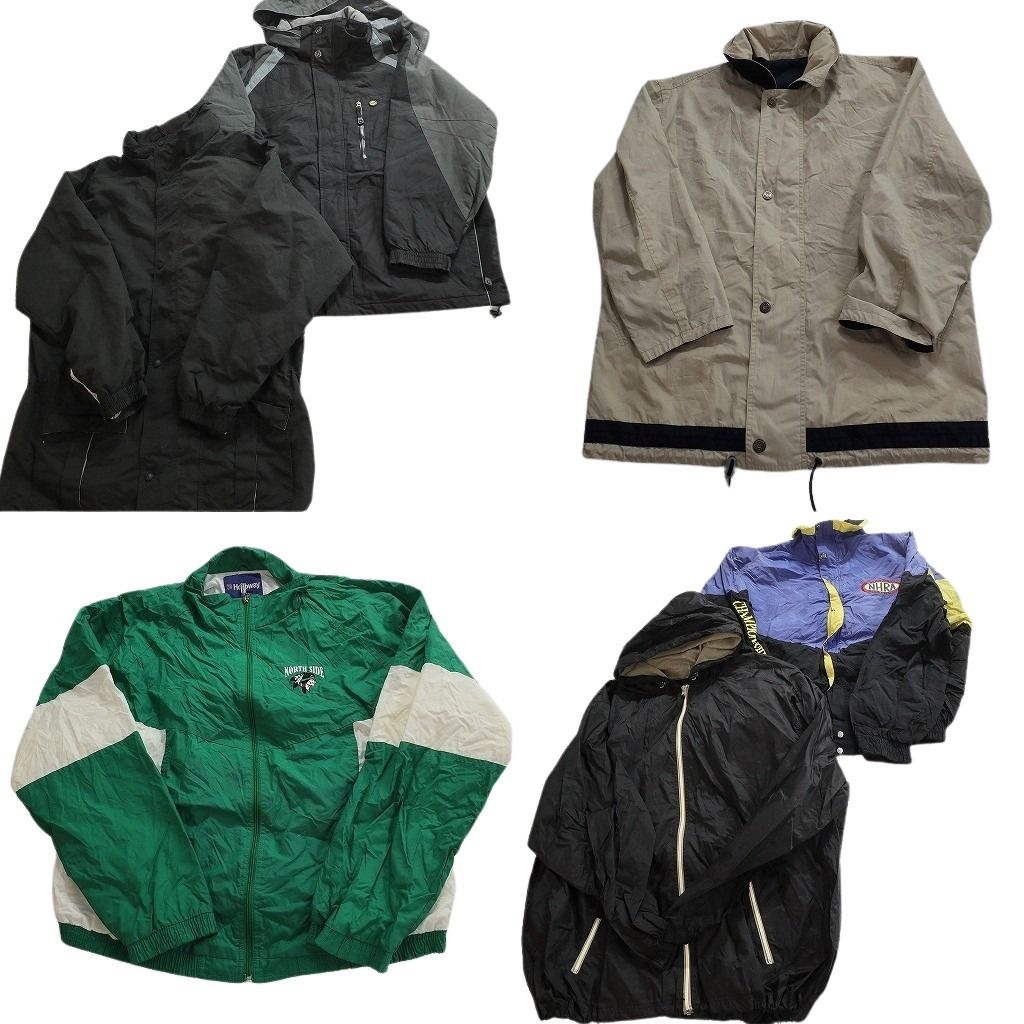 古着卸 ジャケット MIX セット メンズ XL 50 ブルゾン ナイロン ワンポイント 比翼 古着 ND 1228