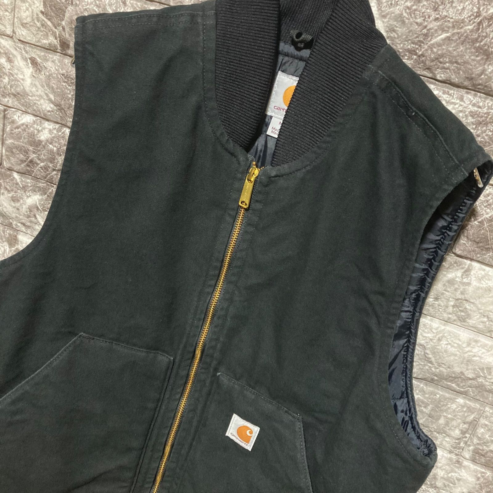 カーハート　ダックベスト　メキシコ製　カラー:ブラック　サイズ:M CARHARTT ダックベスト BLACK M メキシコ製 カーハート DUCK VEST 黒
