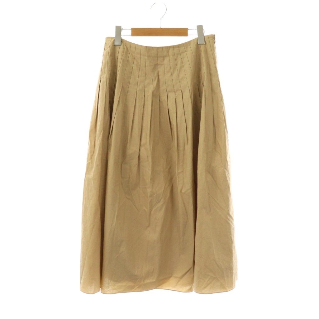 【新品タグ付】セオリーリュクスTheory luxe フレアスカート ベージュ セオリーリュクス theory luxe 25AW Bendom Pamy Skirt タックスカート