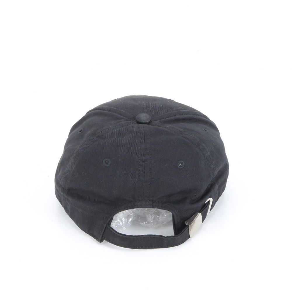 美品 バレンシアガ ロゴ 刺繍 ベースボール キャップ L 帽子 ブラック