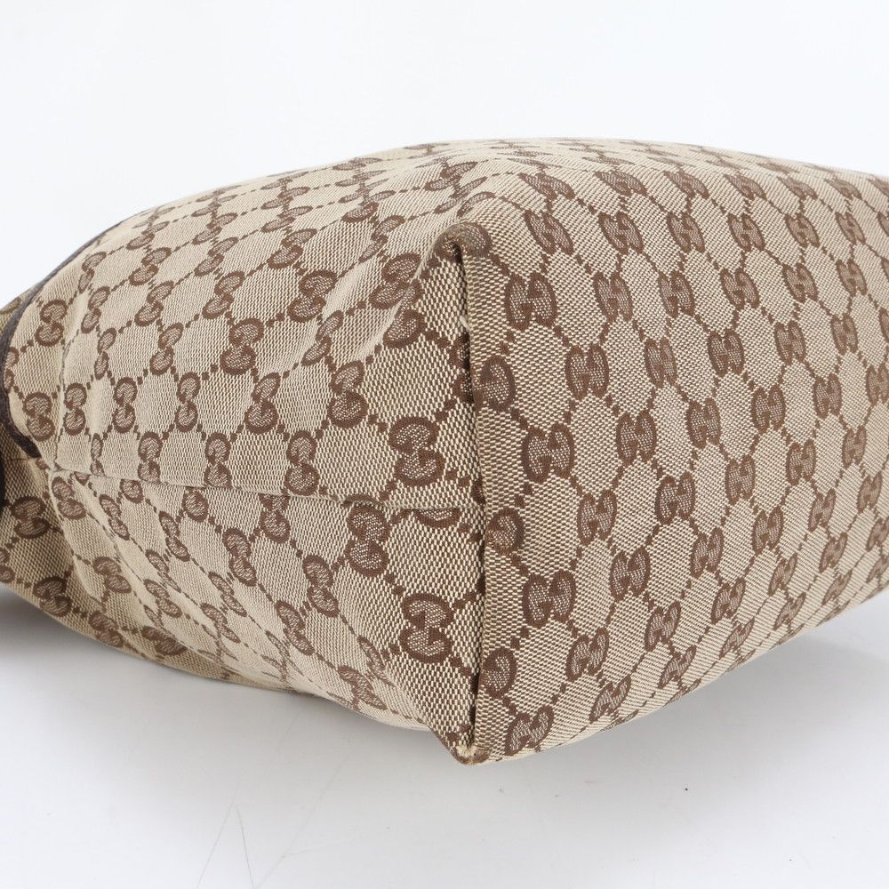 美品 グッチ GGキャンバス シェリー ライン 189751 レザー ショルダー