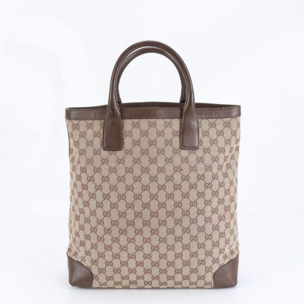 美品 グッチ GGキャンバス 002 1093 レザ トート バッグ ショルダー