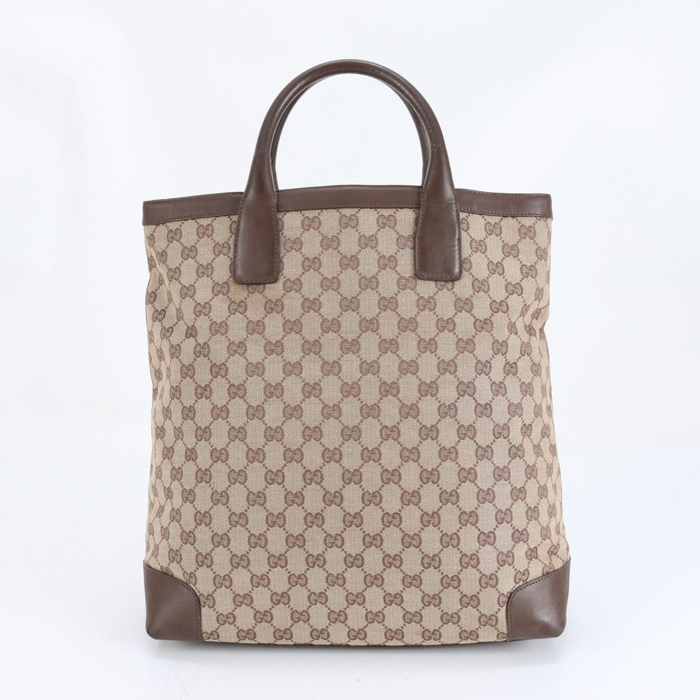 美品 グッチ GGキャンバス 002 1093 レザ トート バッグ ショルダー