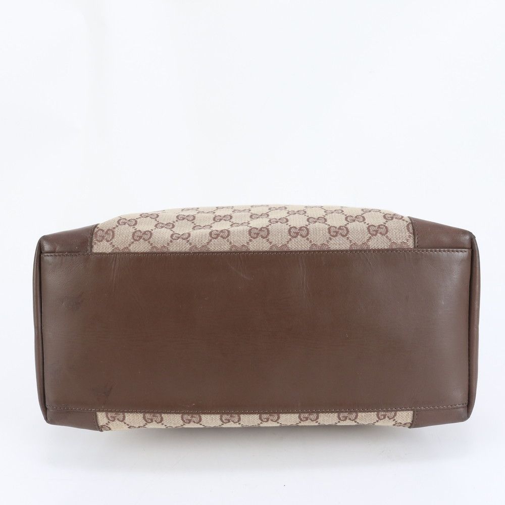 美品 グッチ GGキャンバス 002 1093 レザ トート バッグ ショルダー