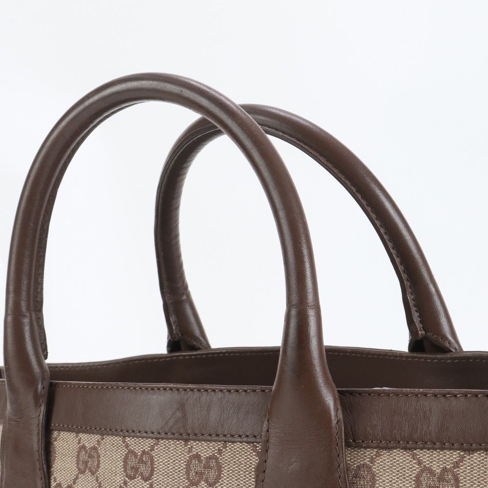 美品 グッチ GGキャンバス 002 1093 レザ トート バッグ ショルダー