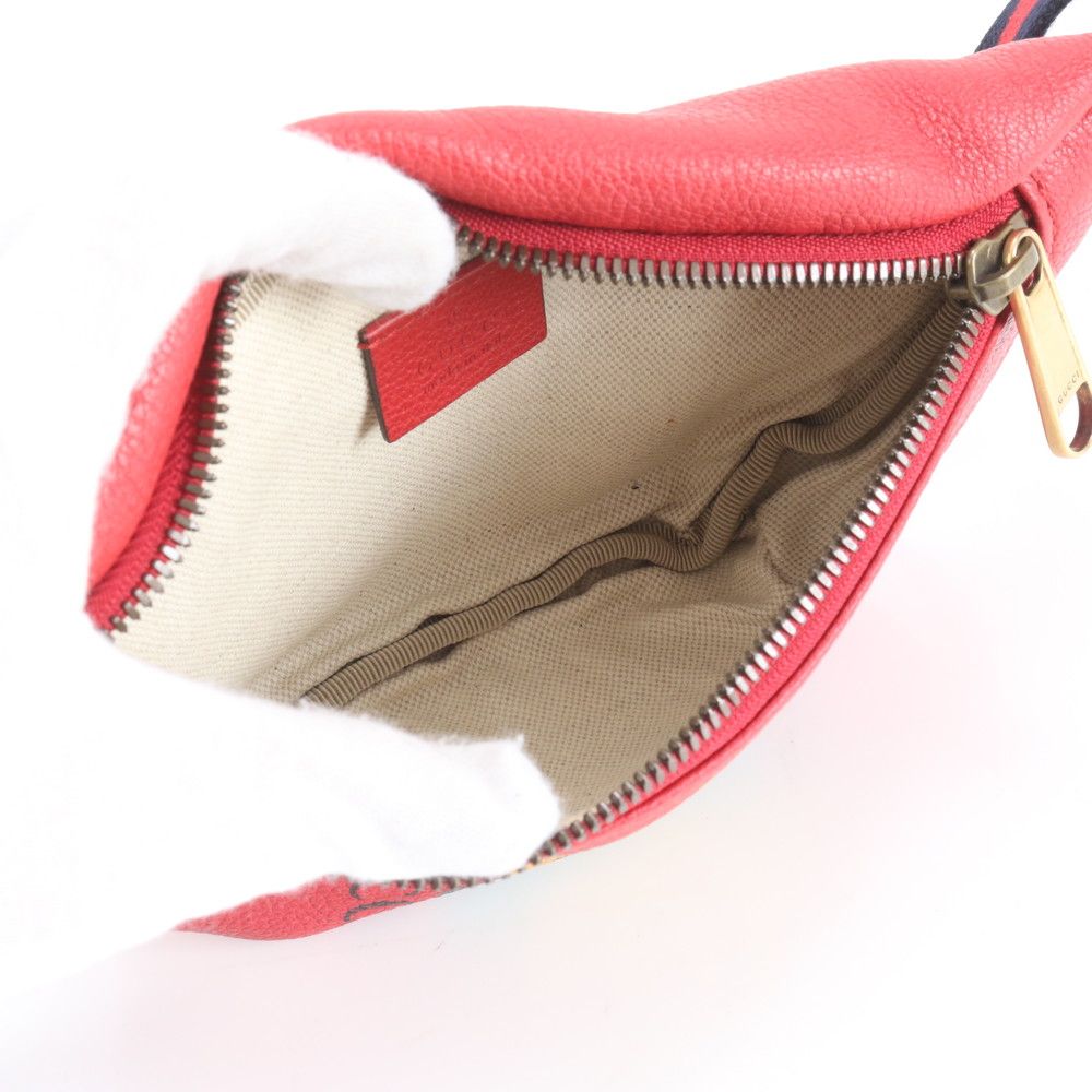 極美品 グッチ シェリー ライン ロゴ プリント 527792 レザー ボディ