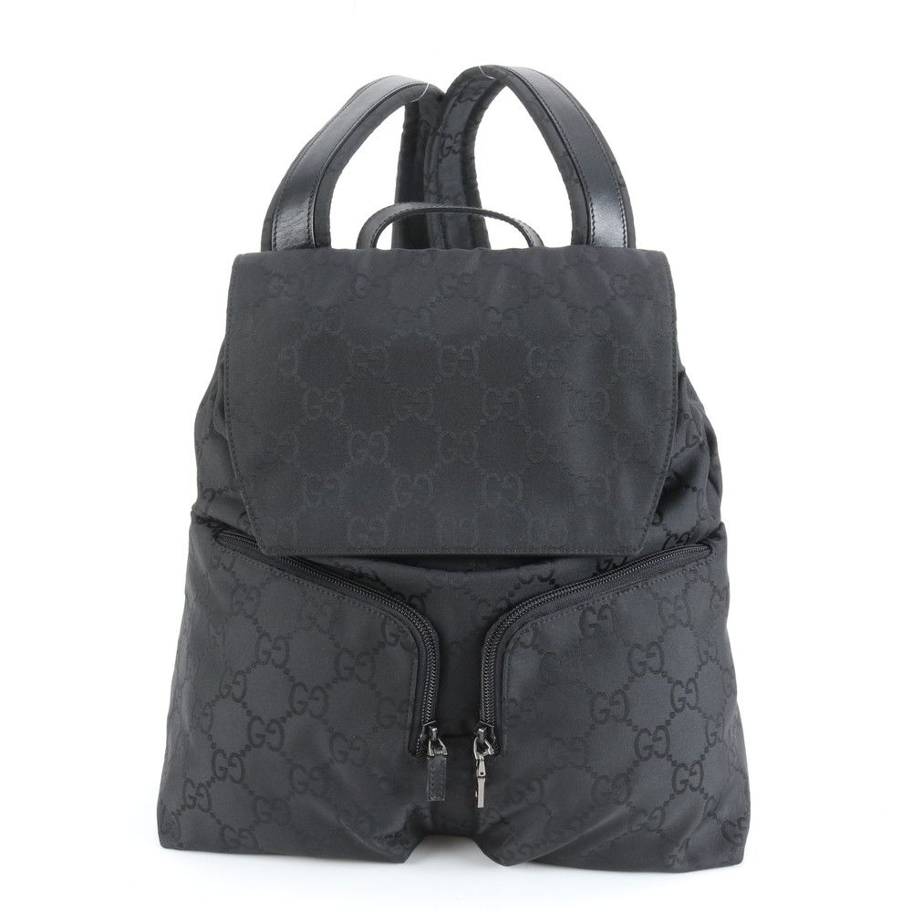 極美品 グッチ GGナイロン 003 0238 レザー リュックサック リュック
