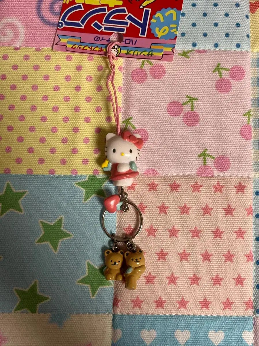 レトロキティー ストラップ エンジェルキティ タイニータン チャーム